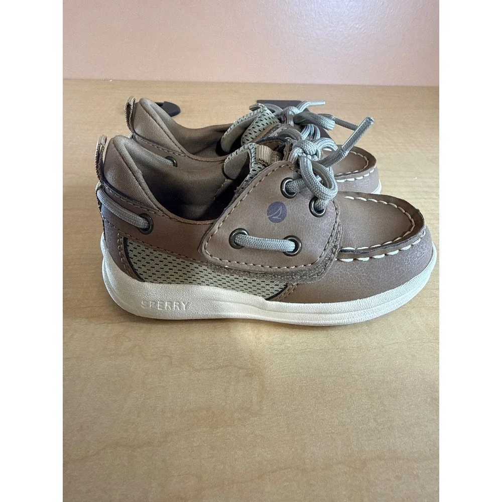 Sperry Top-Sider Toddler Boat Shoes Tan Brown STL267448 Size 7M